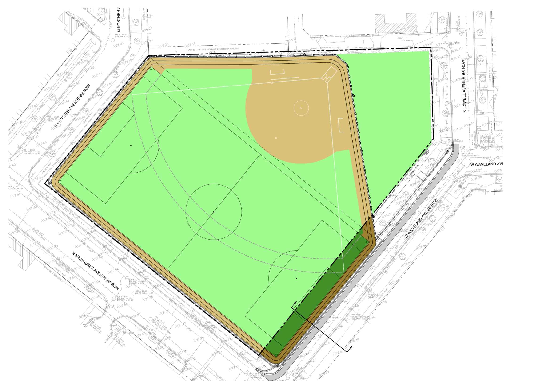 Construction On Carl Schurz High School's New 2.7 Million Athletic