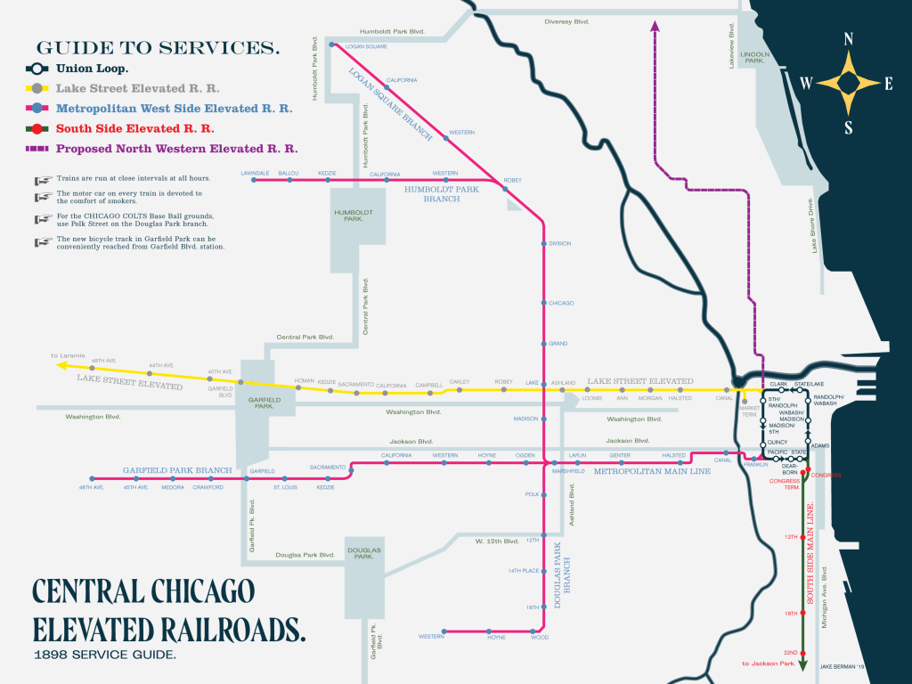 Chicago Elevated Train Map The 'L' Through The Years In Maps, Including The Loop Connector That Never  Happened