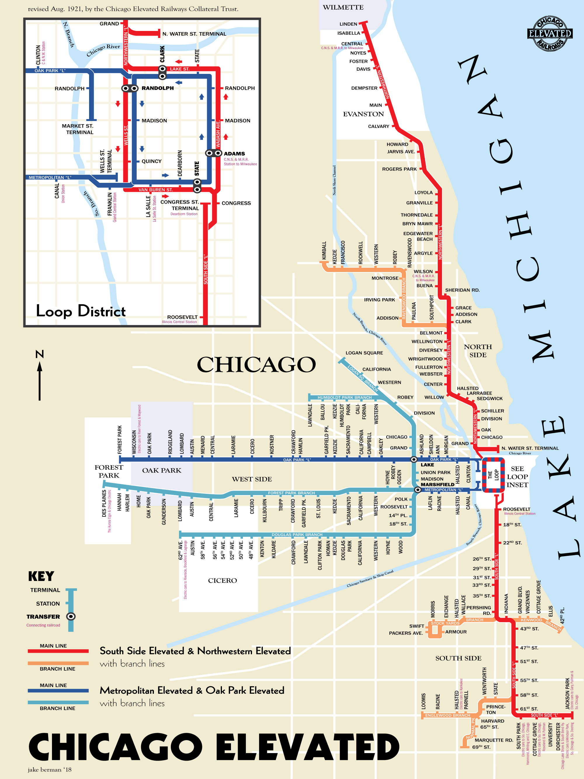 The 'L' Through The Years In Maps, Including The Loop Connector That ...