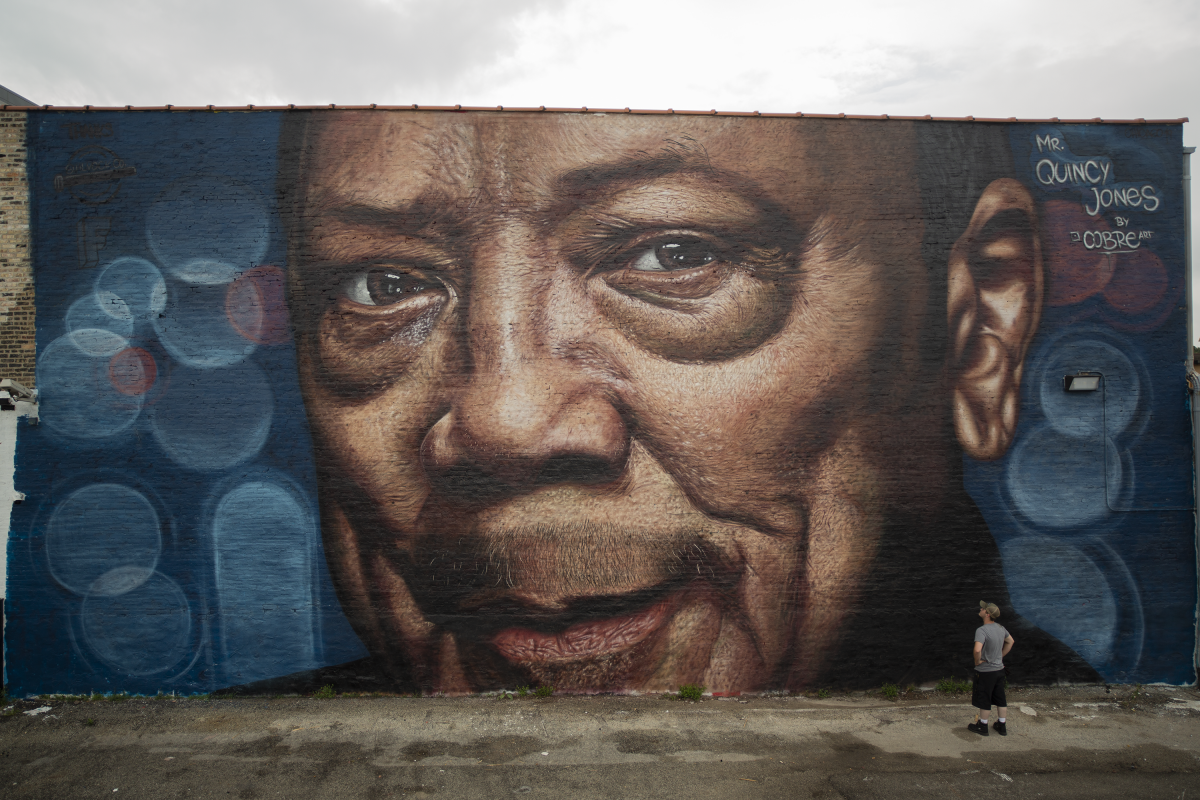 Quincy Jones Honored In New Enormous Logan Square Mural By Artist Cobre