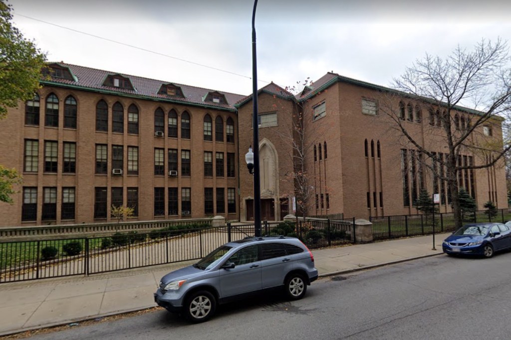 The former Immaculata High School campus received landmark status in 1983. [Google Maps]
