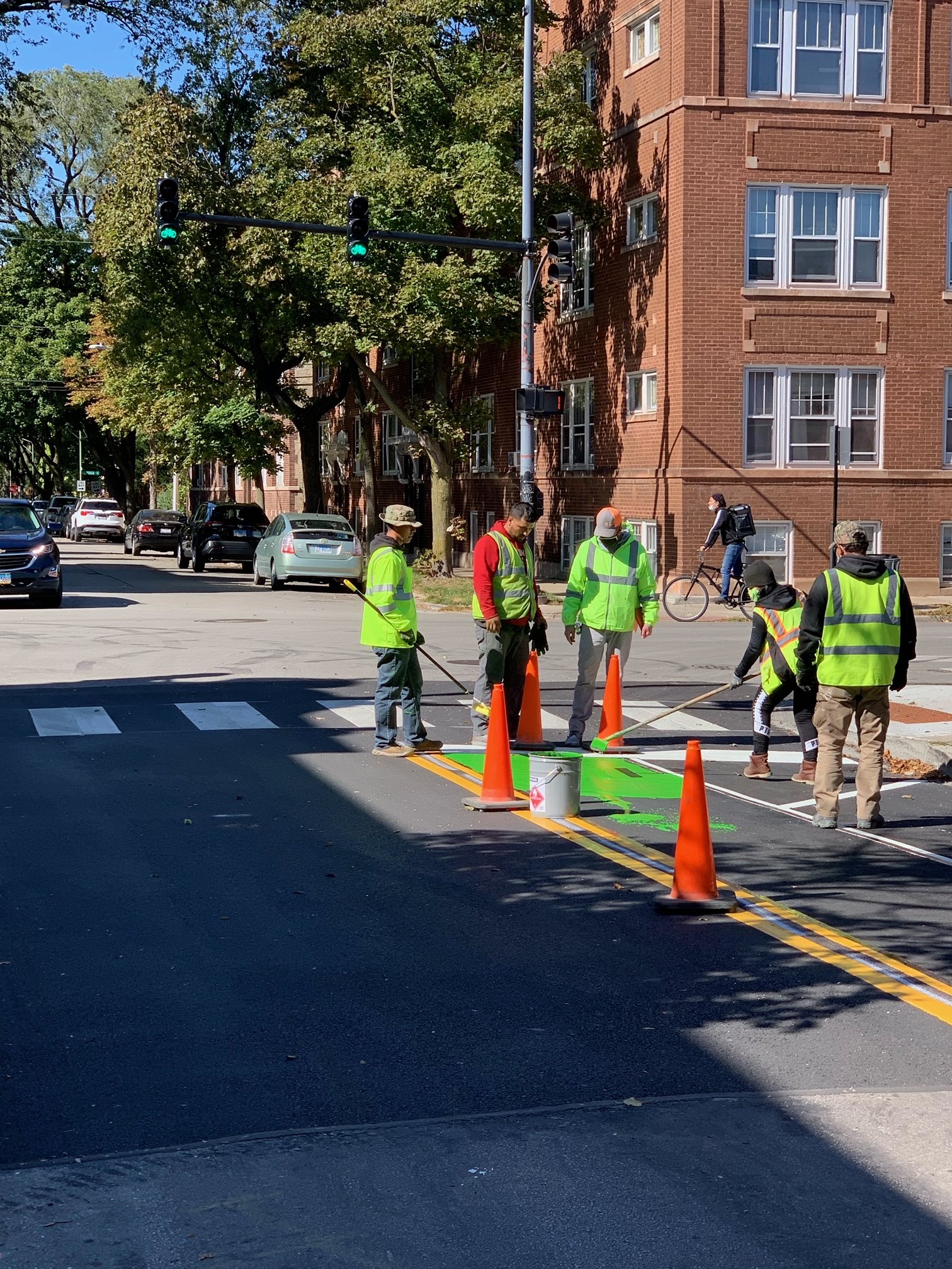 Bike Lane Added To One Way Street In North Center