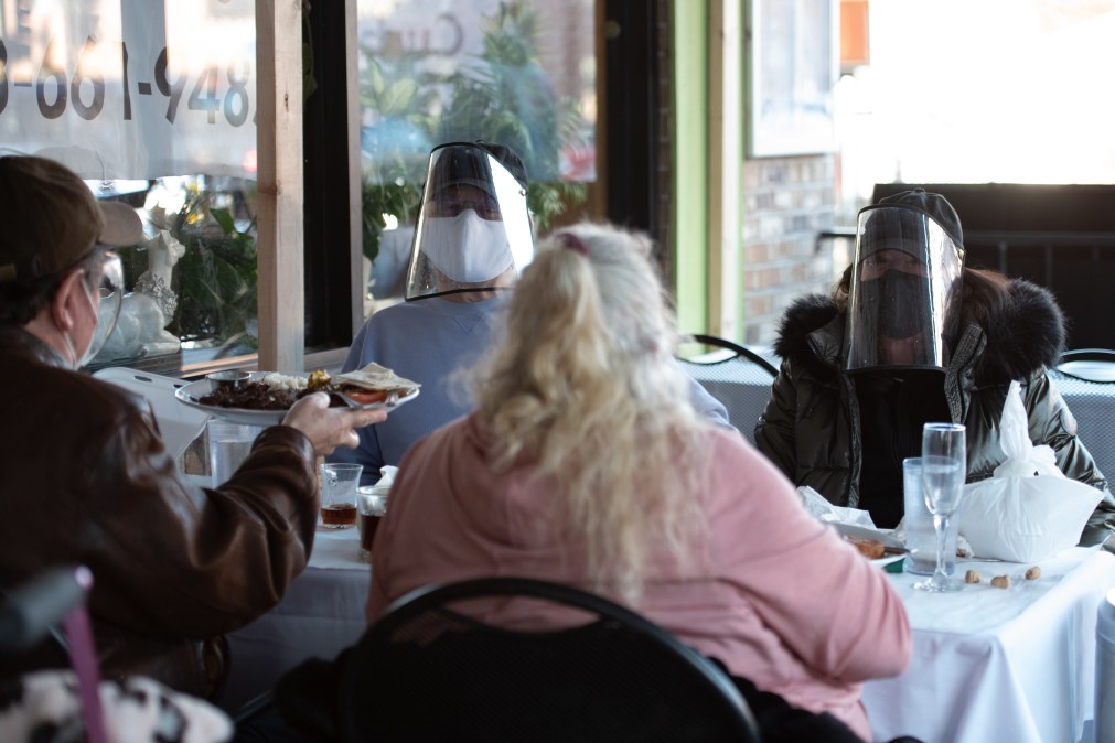 COVID, mask, Chicago, winter, Wicker Park, file photo