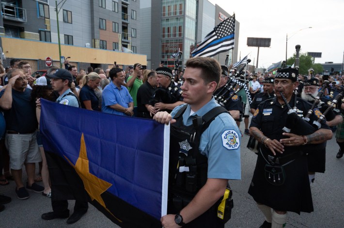 At Vigil Honoring Slain Chicago Police Officer Ella French Cops Say They Feel Ignored Unvalued By City And Department