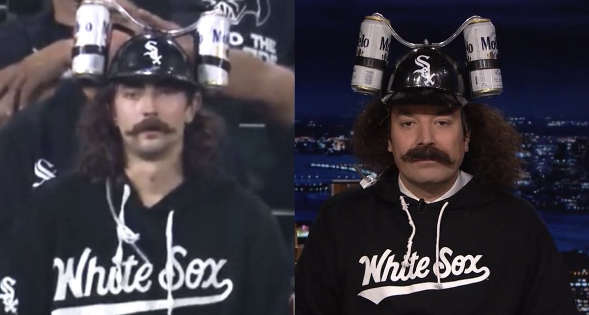 Meet White Sox 'Beer Helmet Guy' Jake Von Esh, The Jimmy Fallon
