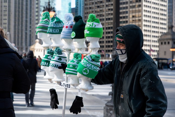 Chicago River Dyed Green For St. Patrick's Day 2022