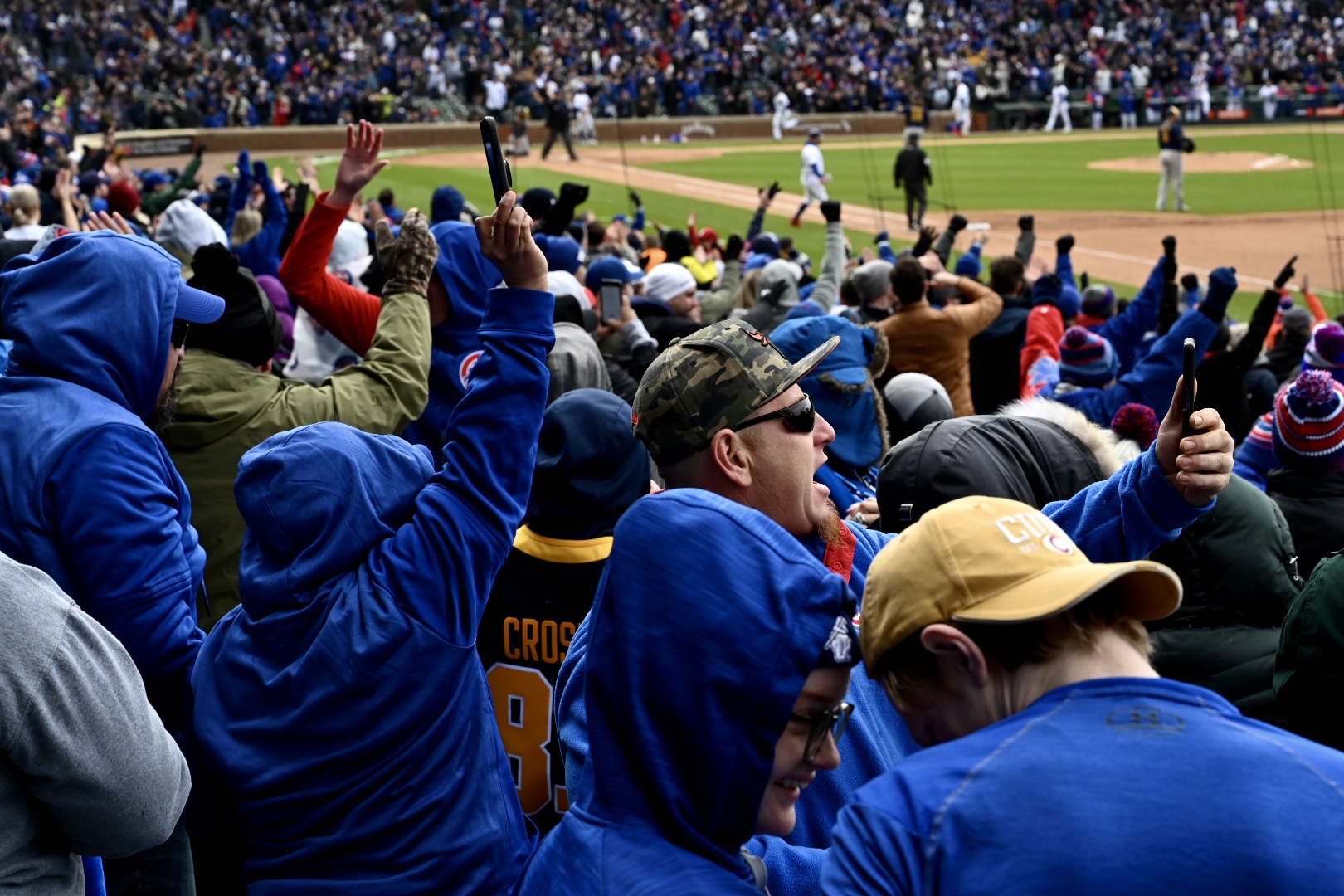 Chicago Cubs Baseball Slim Jersey Open T-shirts Sports Tops Cheers Fan Uniform 