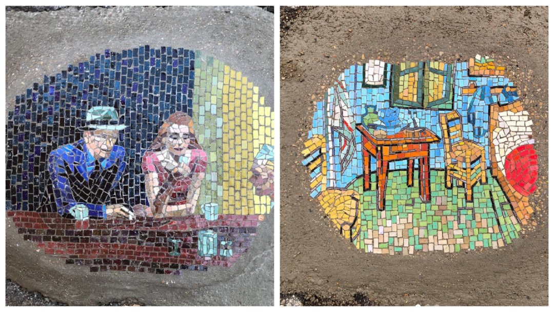 Chicago’s Famous Paintings Are Becoming Pot Hole Mosaics Thanks To Artist Jim Bachor