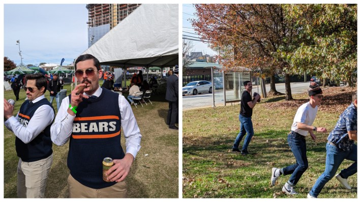 Group of Fans Dressed as Mike Ditka Attend Bears-Falcons